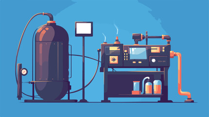 Gas analyzer of combustible gases in air. Vector il - obrazy, fototapety, plakaty