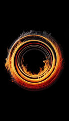 A dynamic swirl of flames, AI-generated artwork. - 791583538
