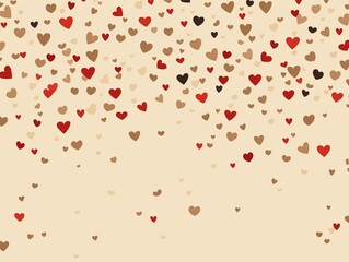 tan hearts pattern scattered across the surface, creating an adorable and festive background for Valentine's Day
