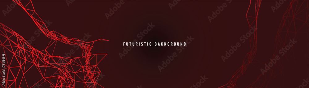 Poster background design of abstract digital technology with network connection lines
