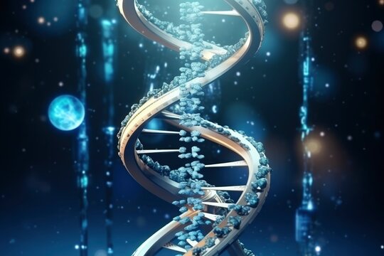 the image depicts the process of artificially creating dna