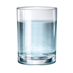 Glass of water isolated on transparent background 