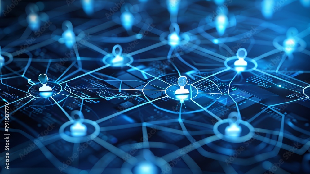 Poster the concept of network segmentation for data security ai generated illustration