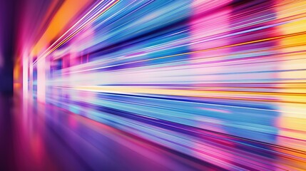 Speedy motion blur creating flashy pattern of colorful straight lines, laser beams for web banner and wallpaper --ar 16:9 Job ID: 8c74a893-8e49-4828-b122-d45a98430dfe