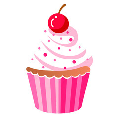 cupcake with cherry