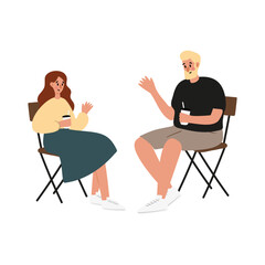 Fototapeta premium Summer open-air festival set, music concert in park clipart, singer and musicians playing instruments on stage, people dancing, enjoying food and drink, having fun vector illustrations