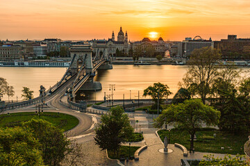 Budapest beautiful sunrise