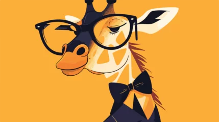  Hipster Giraffe with glasses mustache and bow tie 2 © Quintessa