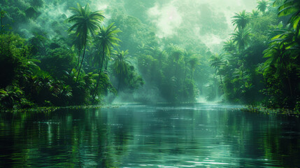 A river in a tropical wilderness