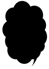 黒い雲型の吹き出し