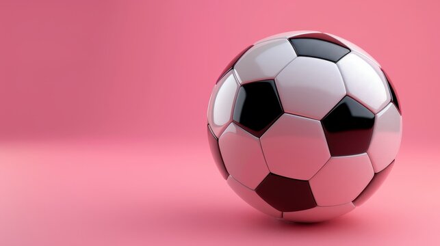 A 3d abstract render of a cute soccer ball  AI generated illustration