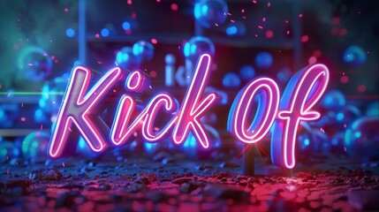 Kick Off editable text effect in modern trend style 