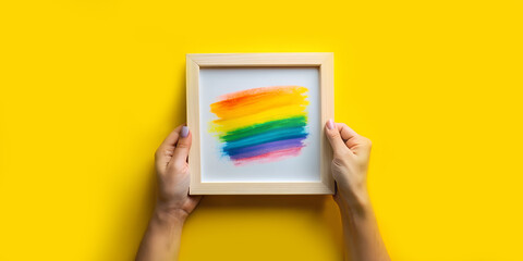 Abstract background. LGBTQ concepts with gender diversity and social orientation with work. Frame,...