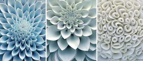 Vibrant Paper Flower Decorations in Grid Format