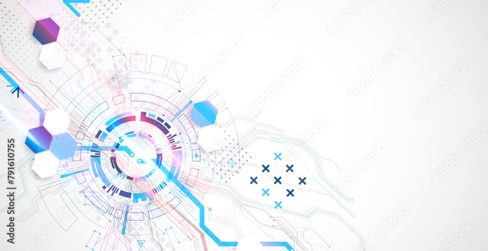 Aufkleber Abstract vector background on a technological theme.