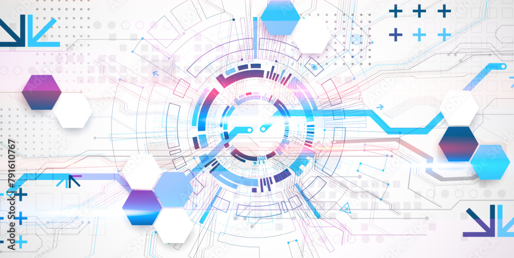 Aufkleber Abstract vector background on a technological theme.