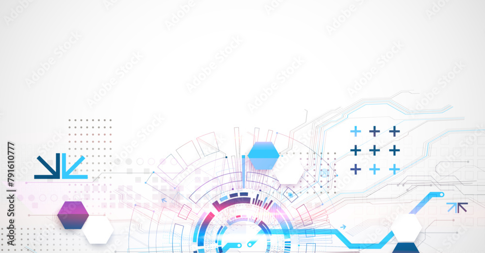 Aufkleber Abstract vector background on a technological theme.