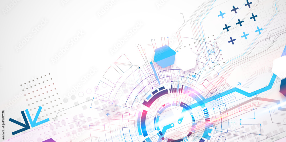 Aufkleber Abstract vector background on a technological theme.
