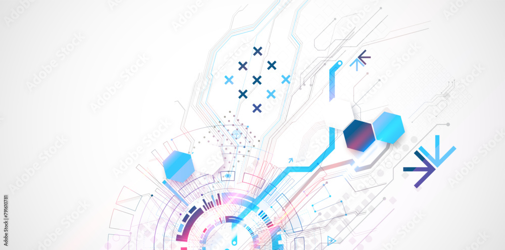 Aufkleber Abstract vector background on a technological theme.