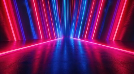 fluorescent lines in red and blue background neon stick piece lamp tube light
