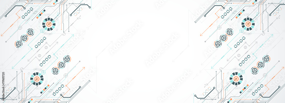 Aufkleber abstract vector background on a technological theme.