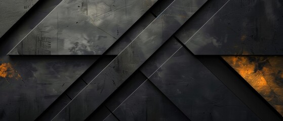 Abstract geometric dark black anthracite gray grey 3d texture concrete cement wall with squares and square cubes background banner, textured wallpaper..