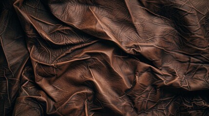 Brown leather texture with intricate design - obrazy, fototapety, plakaty