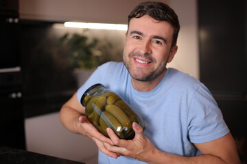 Man that really loves pickles 