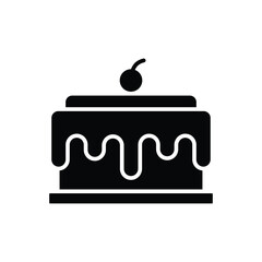 birthday cake icon vector design template simple and clean
