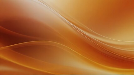 Fototapeta premium Bright orange smooth glossy waves abstract background.Ai generative