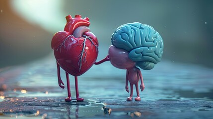 Heart and brain harmony. Generative AI