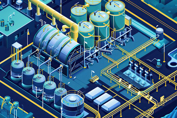 Generative ai on the theme of water filtration system for home, clean soft liquid to drinking