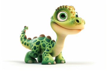 Fototapeta premium Generative ai on theme of big scary hungry dinosaur with kind eyes and sharp teeth destroying park