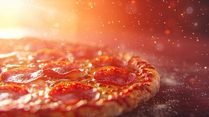 Pizza promo flyer. Generative AI