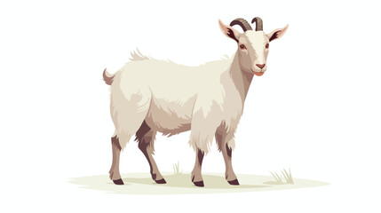 Illustration of isolated a goat on white background