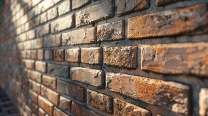 Textured brick wall. Generative AI