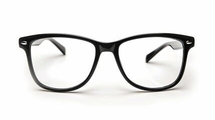 a pair of elegant black eye glasses isolated on a white background