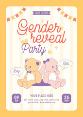 Gender Reveal Invitation Flyer