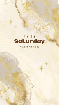 Hi it's Saturday. Inspirational quote. Typography for calendar or poster, invitation. Vector lettering, calligraphy design. Text background