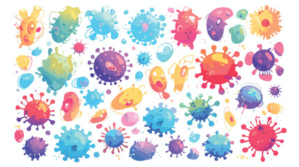 Infection bacteria and pandemic coronavirus virus v - obrazy, fototapety, plakaty