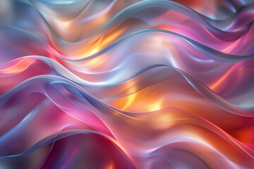 Abstract ribbons 3D rendering, illustration