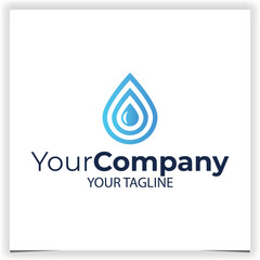 Vector water drop logo design template
