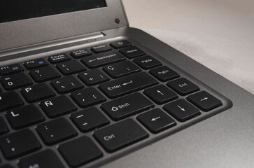 computer or notebook keyboard, with white background. notebook keys