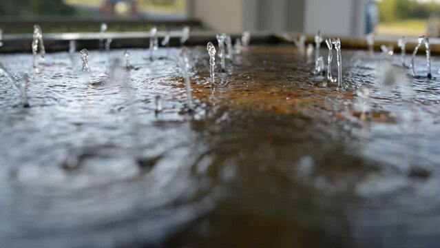 Small fountains on source site of Moscow River