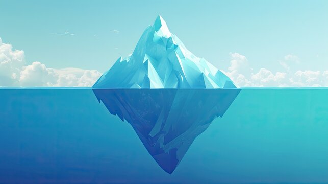 3D model of a geometric iceberg
