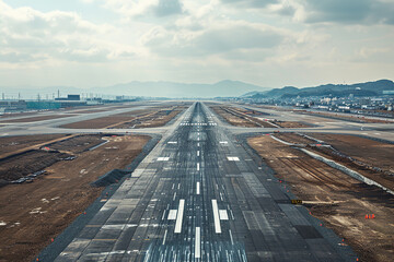 construction of an airport's new runway
