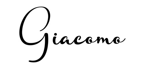 Giacomo - black color - name written - ideal for websites, presentations, greetings, banners, cards, t-shirt, sweatshirt, prints, cricut, silhouette, sublimation, tag
:
 - obrazy, fototapety, plakaty