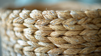 Close-up of braided rope texture - obrazy, fototapety, plakaty