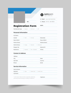 Registration Form Design Layout