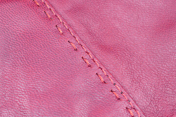 Leather texture background. Part of perforated pimk leather details. Perforated leather texture background. Texture leather